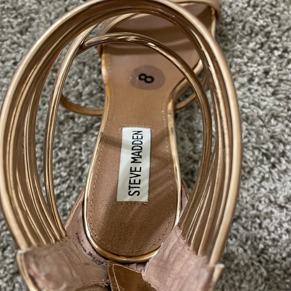 Rose gold Steve Madden heels sz 8 - Picture 4 of 4